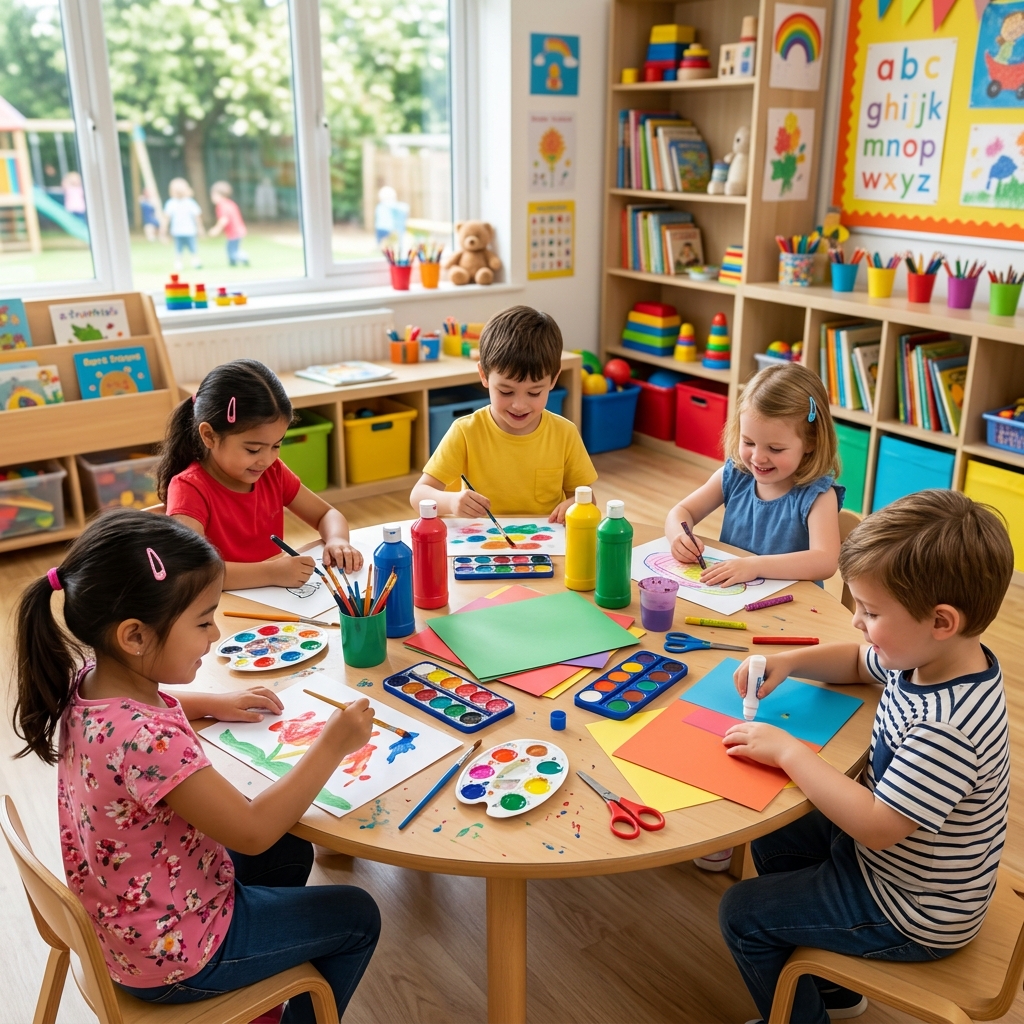 Kids doing art